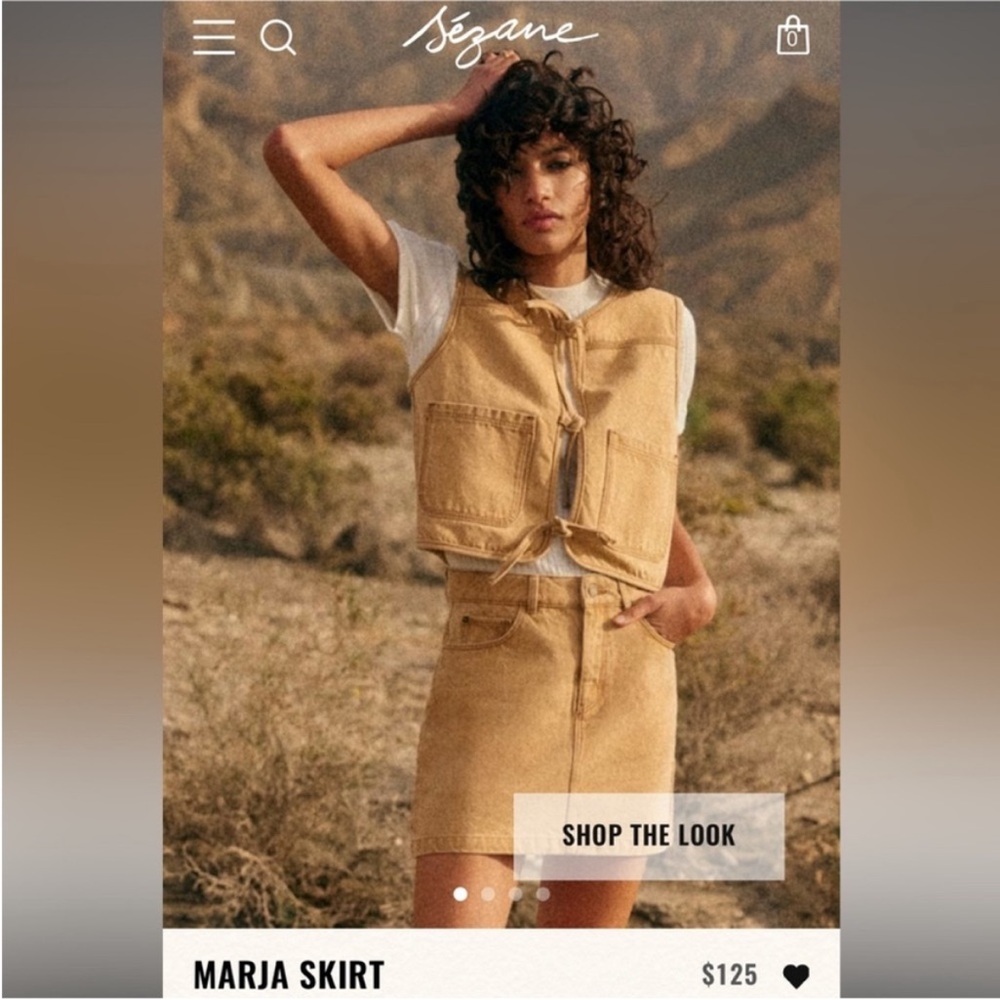 Sézane Skirt and Vest Set